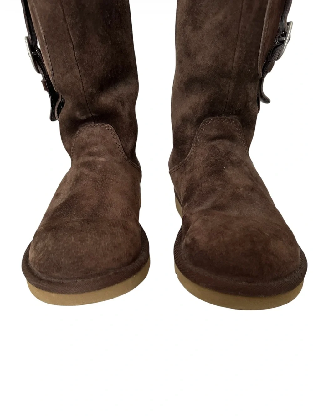 UGG Australia Cargo III Sheepskin Boots Dark Chocolate Mid Calf Size 7